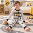 thumbnail image 2 of Little Boys Pajamas for Toddler Clothes Set Truck Sleepwear Long Sleeve 100% Cotton 2 Piece Kids Pjs(Truck-121 3T), 2 of 7
