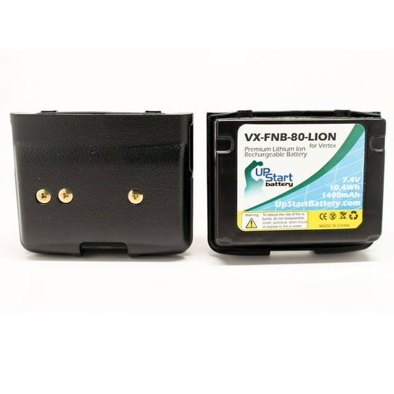 2x Pack Replacement FNB-80Li, FNB-58Li Battery for Yaesu/Vertex VX-7R, VX-6, VX-6R, VX-5, VX-5R, VXA-710, VXA-700, VX-7RB and Standard Horizon HX471S, HX460S, HX470 Two-Way Radios - Upstart Battery