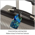 thumbnail image 3 of Square 2Pack PU Leather Peacock Cruise Luggage Tag with Privacy Cover and Name ID Tag for Travel Handbags Backpacks Luggage Tags, 3 of 6