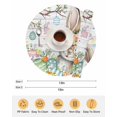 thumbnail image 6 of 15 Inch Round Placemats Set of 6, Gray Easter Bunny Non Slip Heat Insulation PP Table Mats, Spring Easter Eggs Floral Wooden Washable Place Mats for Kitchen Dining Party Table Decor, 6 of 7