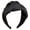 Black, variant on Phlegsive Black Knotted Headbands, Wide Cloth Hair Accessories