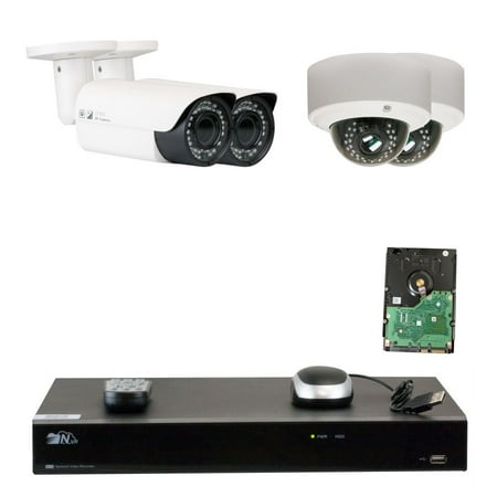GW Security 8 Channel H.265 4K NVR 5-Megapixel (2592 x 1520) 4X Optical Zoom Network Plug & Play Security System, 4pcs 5MP 1920p 2.8-12mm Motorized Zoom POE Weatherproof Bullet & Dome IP Cameras
