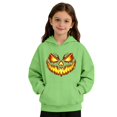 thumbnail image 5 of Grblisyd Girls Hoodies Sweatshirt Casual Sport Clothing for Kids Fashion Pumpkin Face Trendy Hooded Pullover 6-13 Years Old Fall Outfit, 5 of 6