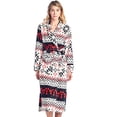 thumbnail image 2 of Casual Nights Robe Longue en Molleton de Vison Peluche pour Femmes pour les Fêtes - Blanc - XX-Grand, 2 of 4