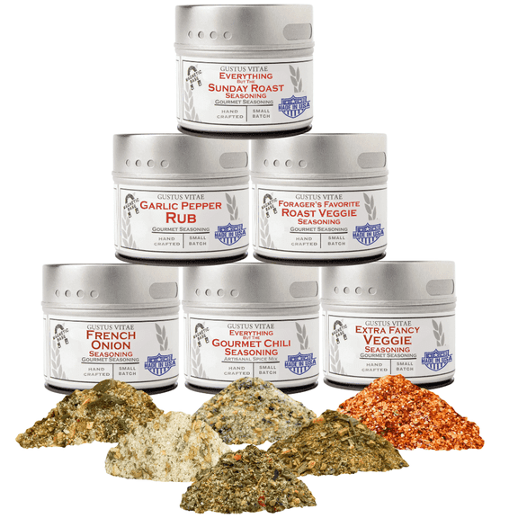 Slow Cooker Seasonings - 6 Spice Blends Gift Set  | Gustus Vitae