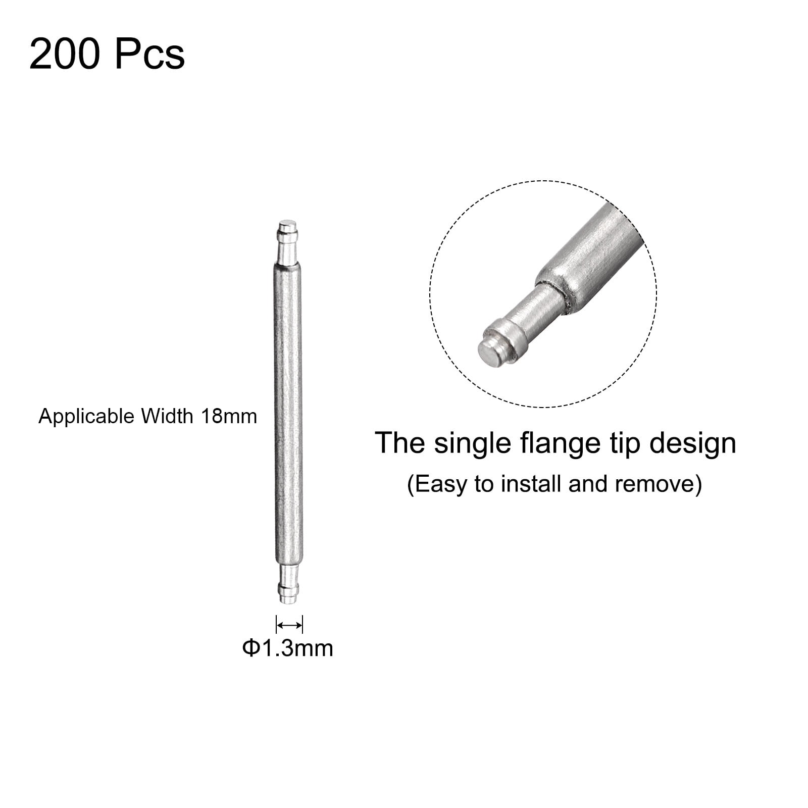 Unique Bargains Durable Stainless Steel Spring Bar Pins 16mm