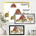 thumbnail image 4 of Designart 'Farm House With Goose Cow Pig Chicken and Haystack' Rustic Framed Art Print, 4 of 4