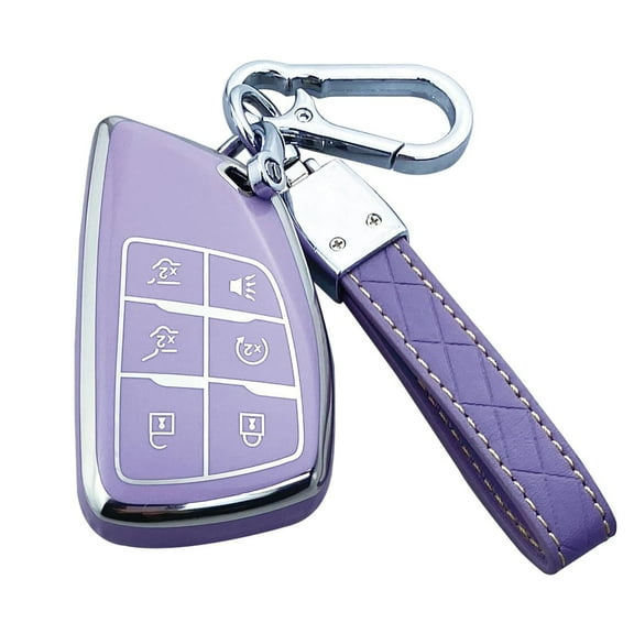 Yuebutor Key Fob Cover Case Compatible with Chevy 2021-2023 Suburban Tahoe GMC Yukon Buick Encore Avenir Accessories Shell Protector