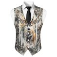 thumbnail image 5 of Yuyamidu Deer Business Vests for Men Size 4XL Lightweight Men's V-Neck Suit Vests Camo Hunting Vest Waistcoat with 3 Pockets Daily Wear Clothing, 5 of 7