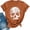 Orange, variant on Summer Tops for Women Crew Neck Skull Print Casual T Shirts Spring Fashion Short Sleeve Beach Vacation Tees