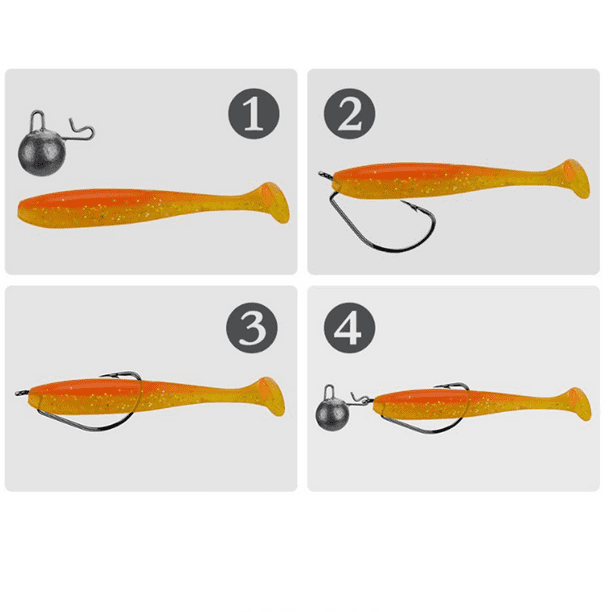 30Pcs/Box Soft Silicone Lure Rubber Worm Grubs T Tail Artificial Bait Suit  For Fishing Baits Shad Wobblers salt hook 