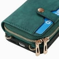 thumbnail image 5 of ELEHOLD Crossbody Wallet Case for iPhone 8 / iPhone 7 / iPhone SE 2022 2020, Zipper PU Leather Phone Case with Card Holder Wrist Strap Purse Cover 4.7 Inch,Green, 5 of 7