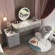 thumbnail image 3 of Luxury Laden Dressing Table Mirror Led Wood Mobile Vanity Multifunction Dressing Table Corner Meuble De Chambre Girls Furniture My Lux Decor Round, 3 of 13