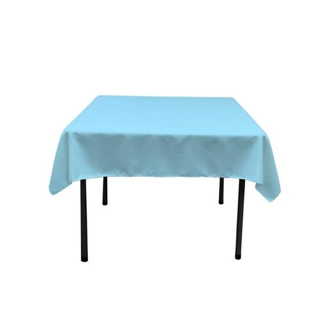 Nappe Carrée en Popeline de Polyester TCpop52x52-TurquoiseLgtP40&44; Turquoise Clair - 52 x 52 Po.