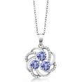 thumbnail image 2 of Gem Stone King 1.70 Ct Round Blue Tanzanite 925 Sterling Silver Pendant, 2 of 5