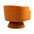 thumbnail image 5 of 360 Degree Swivel Cuddle Barrel  Upholstered Chair, Round Accent Living Room Armchair, Modern Fluffy Velvet Fabric Chair for Living Room, Bedroom, Office, Waiting Room, 5 of 9