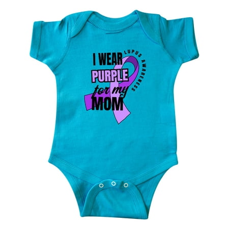 

Inktastic I Wear Purple For My Mom Lupus Awareness Gift Baby Boy or Baby Girl Bodysuit