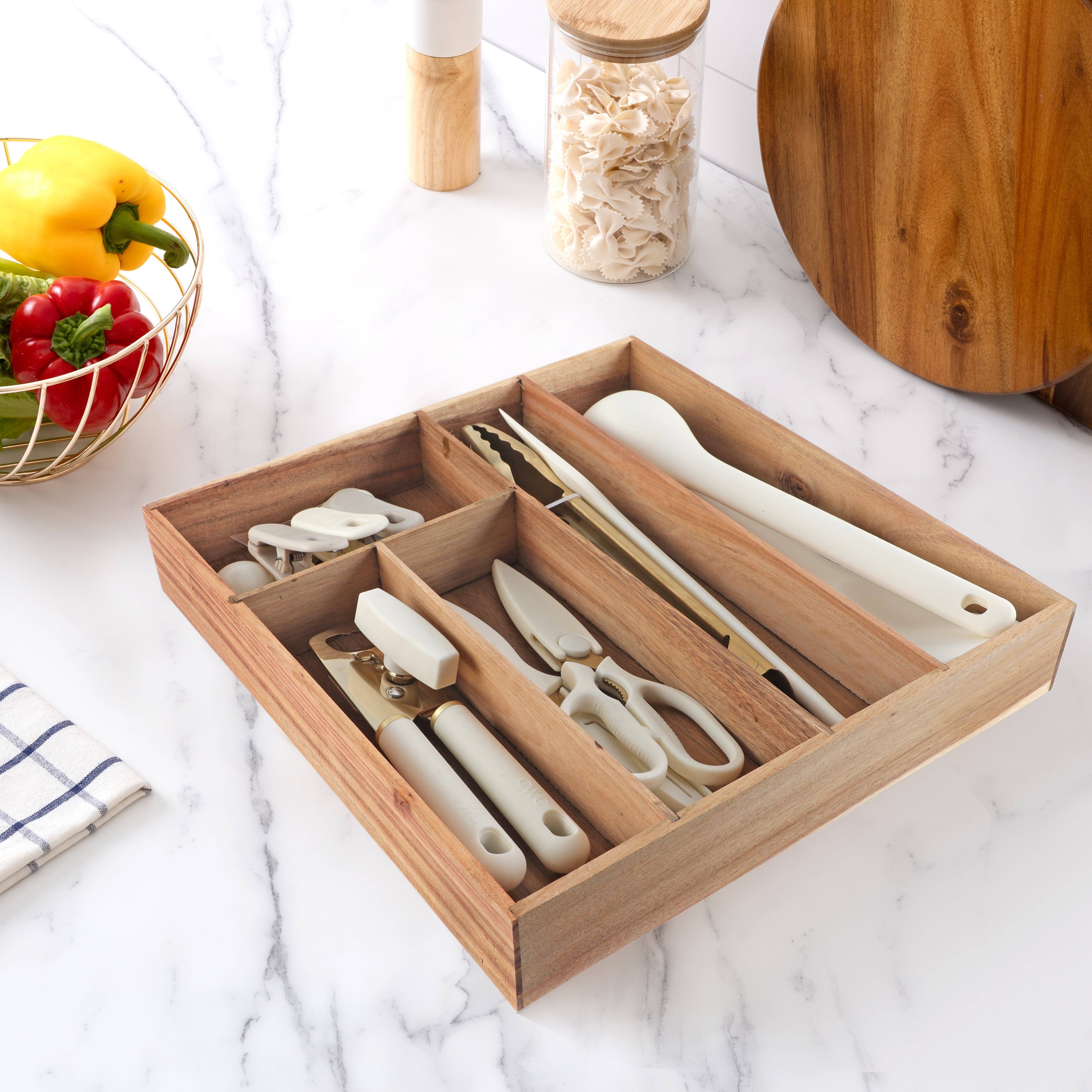 Cook with Color 19 Piece Utensil Set with storage tray
