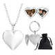 thumbnail image 1 of 2pcdije Collar Relicario Corazón Para Fotos Acero Inoxidable Xtellar plateado, 1 of 4