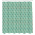 thumbnail image 3 of Ambesonne Teal and White Shower Curtain, Floral Moroccan, 69"Wx84"L, Multicolor, 3 of 3