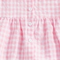 thumbnail image 3 of BLVB Baby Girls Summer 2 Piece Outfits Ruffle Sleeve Button up Tops Plaid Pants Spring Toddler Girl Clothes, 3 of 5
