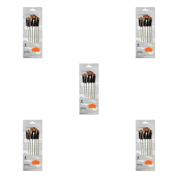 Cateissary 6 unids/set de pinceles para acuarela, Kit de diferentes formas, pelo de nailon, mango de madera, pincel para pintar, suministros de Type2 NO2