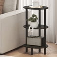 thumbnail image 2 of Furinno Turn-N-Tube 3-Tier Oval Side Table, Black End Table, Night Stand, Bedside Table for Living Room, Bedroom, Black Espresso/Black, 2 of 5