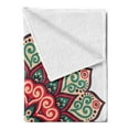 thumbnail image 2 of East Soft Flannel Fleece Throw Blanket, Vintage Style Traditional Round Motif with Swirly Floral Details in Retro Colors, Cozy Plush for Indoor and Outdoor Use, 50" x 70", Multicolor, by Ambesonne, 2 of 5