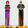 thumbnail image 4 of QHUDLV Day of The Dead Decorations Sugar Skull Hanging Decor,Dia De Los Muertos Party Decorations with Tassels Mexican Day of The Dead Halloween Decor,Mexican Fiesta Party Home Outdoor Decor, 4 of 9