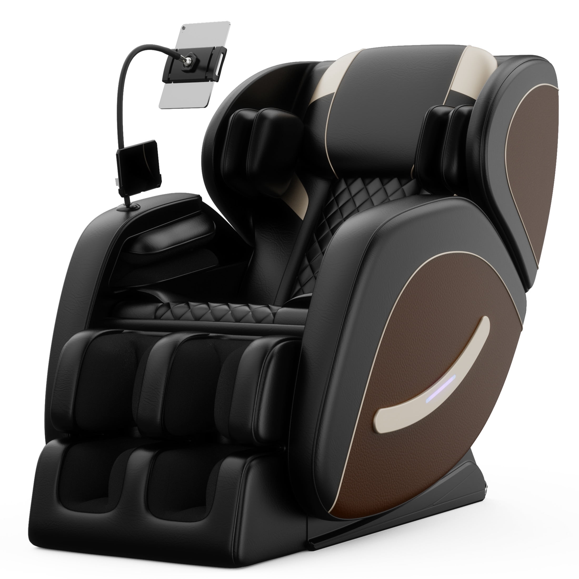 Noble House Zero Gravity Massage Chair Recliner, Full Body Air Pressure with 5 Auto Modes, Brown