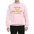 thumbnail image 3 of Wild Bobby, Gold Feed Me Tacos And Tell Me I'm Pretty Cinco de Drinco Cinco De Mayo Unisex Crewneck Sweatshirt, Light Pink, Medium, 3 of 5