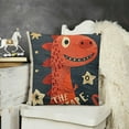 thumbnail image 2 of YINGXI  Throw Pillow Covers Badge Cute Dinosaur Head Drawing Typo Baby Decor Linen Pillow Cases Home Decorative Square Pillowcases 22x22in, 2 of 5
