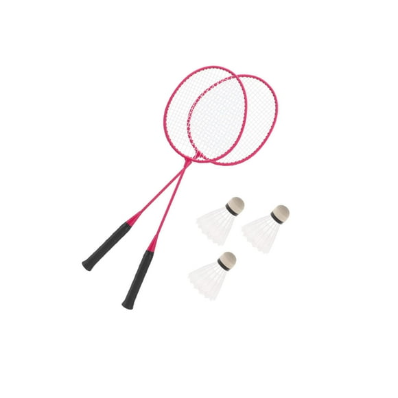 Maoww 2 Pcs Raquettes de Badminton avec 3 Raquettes en Nylon Bleu Balles d'Entraînement Famille de Badminton Rose 67cm