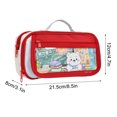 thumbnail image 2 of PEONAVET Stationery Storage Large Capacity Pencil Case Flip Cover Stationery Box Multifunctional Transparent Pencil Case, 2 of 5