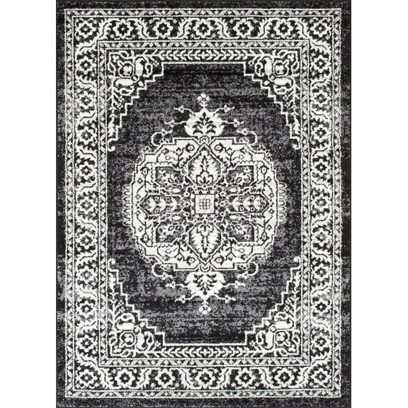Allstar Rugs White French Country Rectangular Accent Rug
