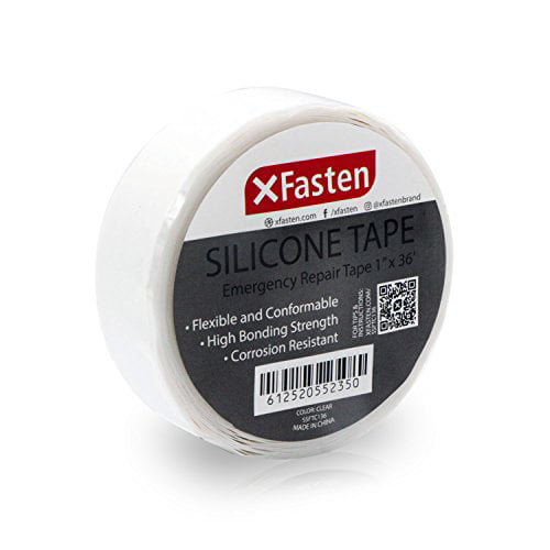 Clear XFasten Silicone Self Fusing Tape 1-Inch x 36-Foot 
