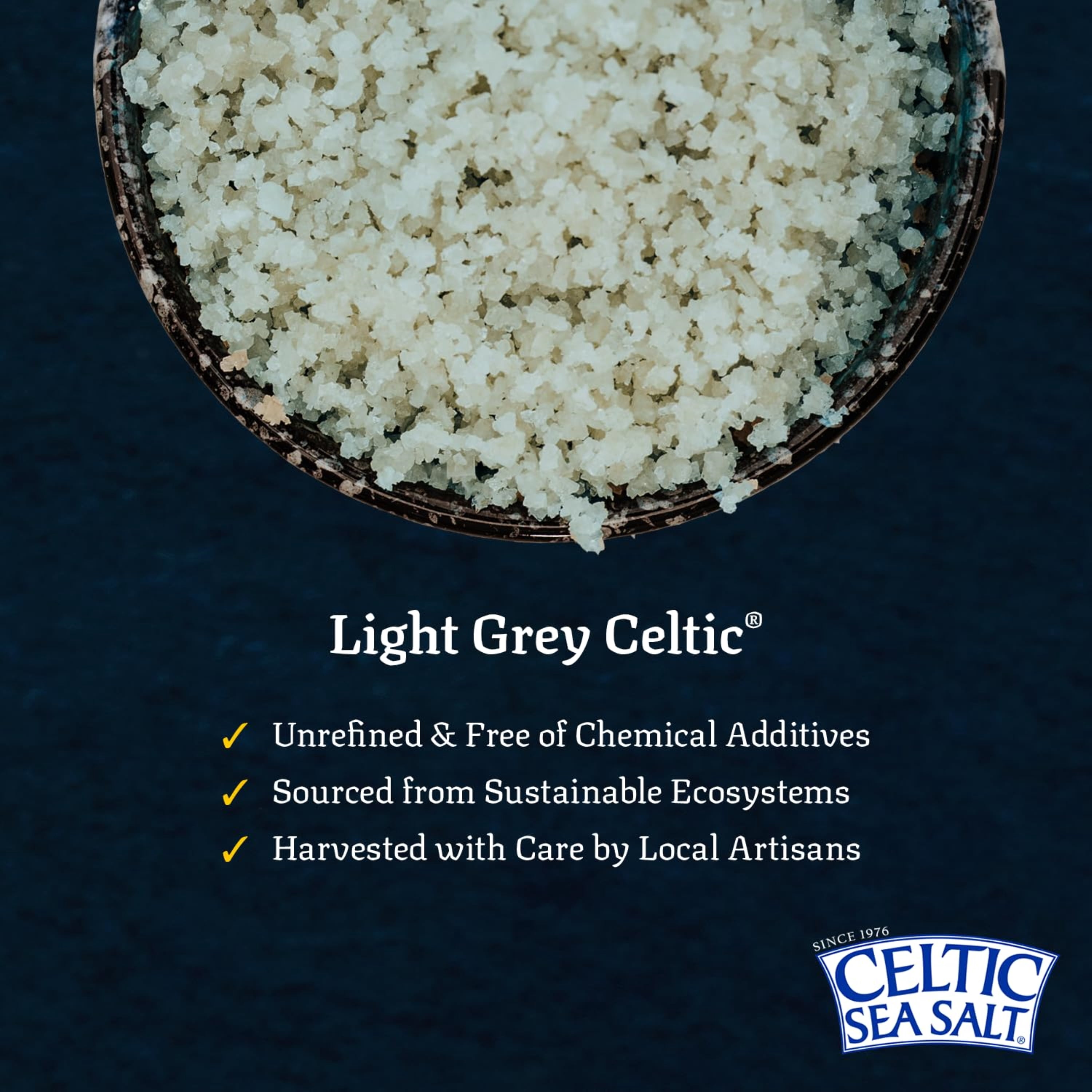Celtic Sea Salt Fine Light Grey, Resealable Bag, 16oz - Walmart.com