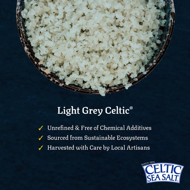 Celtic Sea Salt Fine Light Grey, Resealable Bag, 16oz - Walmart.com