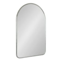 Kate and Laurel Caskill Modern Glam Arched Wall Mirror, 24 x 36, Silver, Decorative Framed Mirror for Wall Display with Slim Frame and Modern Arch Shape