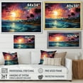 thumbnail image 4 of Designart "Colorful Bold Palm Trees horizon I" Nautical & Beach Floater Framed Canvas Art Print, 4 of 7