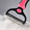 thumbnail image 5 of Luckky Pet Pro Grooming Tool,Double-Sided Dematting Comb & Undercoat Rake,Ergonomic Non-Slip Handle,Extra-Wide Deshedding Brush,Professional Grooming Comb for All Medium to Large Pets, 5 of 7
