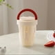 thumbnail image 1 of Vaso portátil con cuchara, recipiente para picnic, gran capacidad, plástico sellado y hermético, ideal para ensaladas, fácil de guardar, para acampar, para viajes, plegable, duradero,, 1 of 8