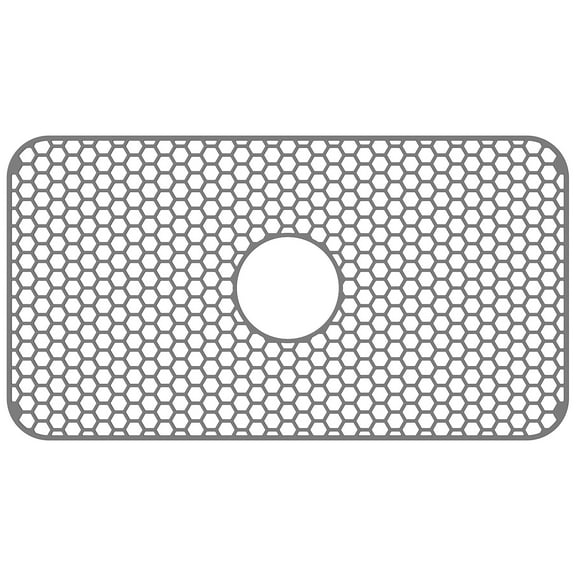 Silicone Sink Mat Nonslip Sink Mat Grid Silicone Sink Protector Kitchen Sink Heat Resistant Mat with Center Drain/Rear Drain Sink Drain Mat Dishwasher Safe for Kitchen Sink