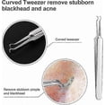 thumbnail image 4 of Blackhead Remover Kit - Blackhead Tweezers Removal Tool 3 pcs Comedone Pimple Extractor Tool, Acne Blemish Kit for Blackhead, pimple Tool, Curved Bla, 4 of 5