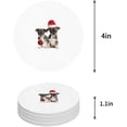 thumbnail image 1 of RYLABLUE Merry Christmas Set of 6 Round Coaster for Drinks, Absorbent Ceramic Stone Coasters Cup Mat with Cork Base for Home Kitchen Room Coffee Table Bar Decor, 1 of 5