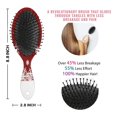 thumbnail image 6 of Red Christmas Snowflake Pattern Hair Brush,Girls Detangling Hair Brush,Glide Through Tangles with Ease for Wet & Dry Hair,8.8"X2.8", 6 of 7
