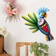 thumbnail image 2 of Decoración de pared de loro de metal, pájaros coloridos, esculturas de arte de pared 3D, colgantes de pared Amarillo, 2 of 7