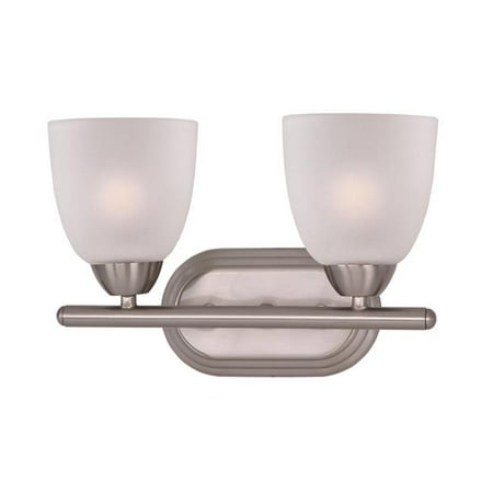 

8.5 x 13 in. Axis 2-Light Bath Vanity Satin Nickel
