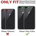 thumbnail image 2 of Funda para iPhone 8 Plus/iPhone 7 Plus, híbrida de 3 capas, rígida, de policarbonato, de goma suave, resistente, a prueba de golpes, antideslizante, protección completa., 2 of 5