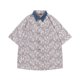 thumbnail image 1 of Blusa y camisa de manga corta con cuello vuelto para hombre, estilo vintage, informal, con solapa y botones, de moda, de manga larga, 1 of 3